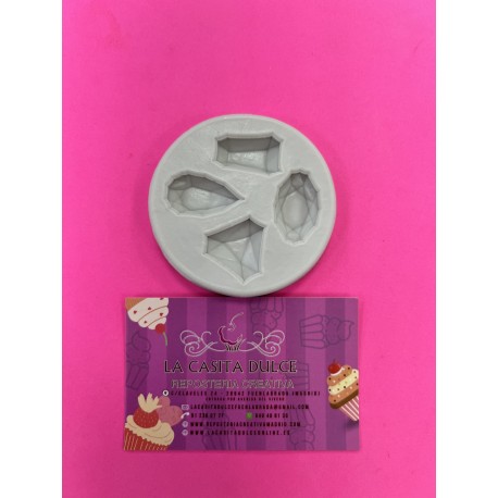 MOLDE 4 JOYAS GEMAS DIAMANTE