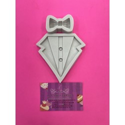 MOLDE SILICONA TRAJE NOVIO Y PAJARITA