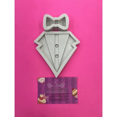 MOLDE SILICONA TRAJE NOVIO Y PAJARITA