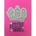 MOLDE 3 CERRADURAS Y LLAVE VINTAGE KSD