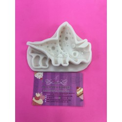 MOLDE DINOSAURIO TRICERATOPS CUTE