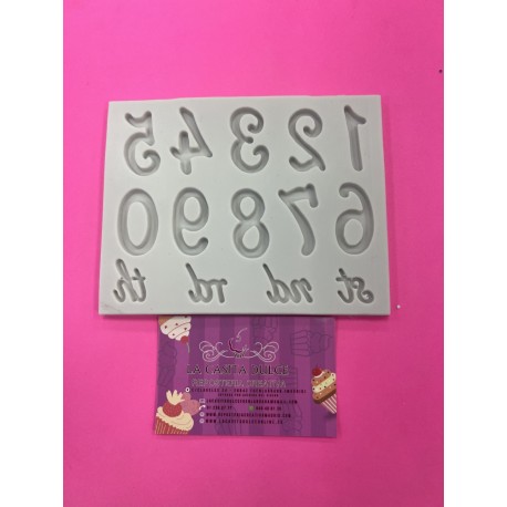 MOLDE SILICONA NUMEROS ELEGANCE