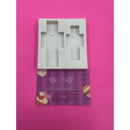 MOLDE SILICONA CLIPPER MINECRAFT