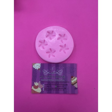 MOLDE SILICONA 5 ESTRELLAS DE MAR MINI