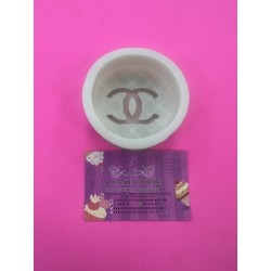 MOLDE SILICONA REDONDO LOGO CHANEL ACOLCHADO