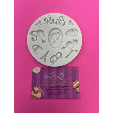 MOLDE SILICONA BARBIE WORLD CAMAFEOS