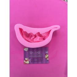 MOLDE SILICONA BEBE GUISANTE DORMIDO EN VAINA 3D