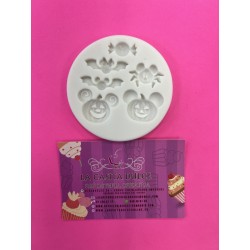 MOLDE SILICONA CALABAZAS Y ARAÑAS DISNEY HALLOWEEN