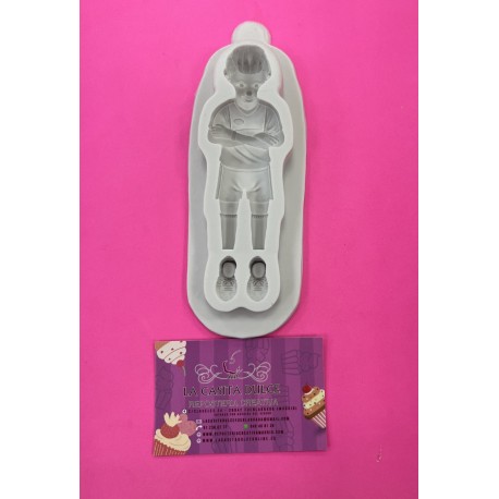 MOLDE SILICONA FUTBOLISTA 3D