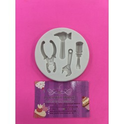 MOLDE SILICONA 4 HERRAMIENTAS