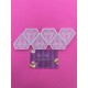 MOLDE 6 GEMAS DIAMANTE GRANDE 2D