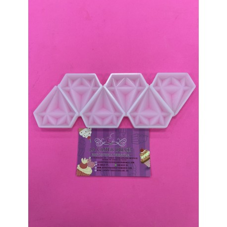 MOLDE 6 GEMAS DIAMANTE GRANDE 2D