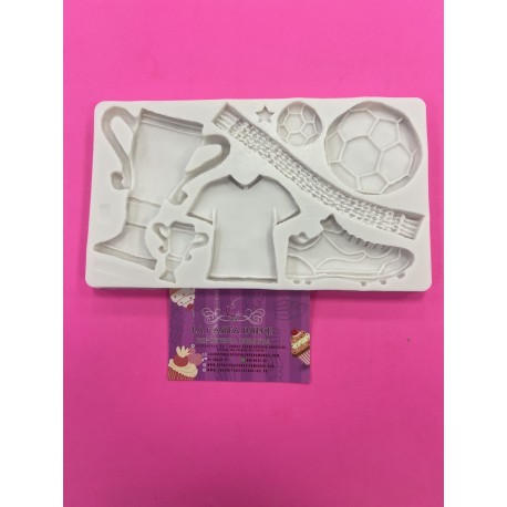 MOLDE SILICONA PLACA FUTBOL GRANDE