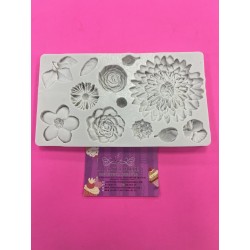 MOLDE PLACA CRISANTEMO GIGANTE Y FLORES