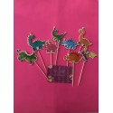 SET 7 TOPPER CARTON DINOSAURIOS FIESTA