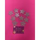 TOPPER ESTRELLAS ROSAS BRILLANTES CARTON