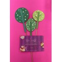 SET 3 TOPPER ARBOLES VERDE CARTON