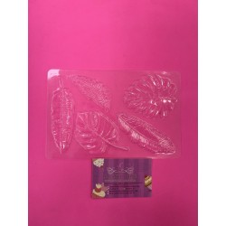 MOLDE PVC HOJAS TROPICALES DIFERENTES
