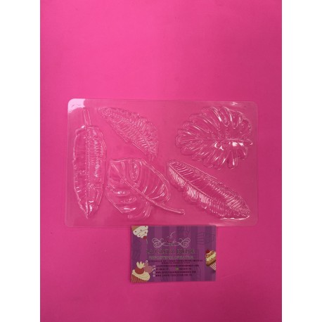 MOLDE PVC HOJAS TROPICALES DIFERENTES