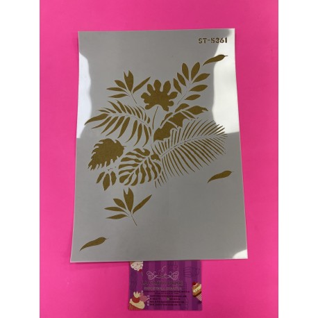 STENCIL HOJAS TROPICALES