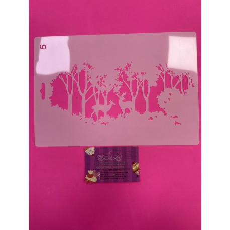 STENCILBOSQUE CON CIERVO