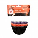75 CAPSULAS CUPCAKE BRUJA NEGRO MORADO NARANJA PASTRY COLOURS