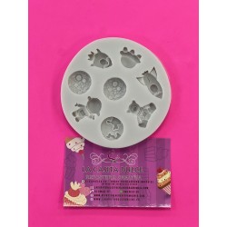 MOLDE SILICONA 8 ASTRONAUTAS Y ESPACIO