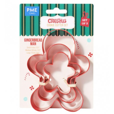 SET 3 CORTADORES MUÑECO DE JENGIBRE GINGERMAN PME