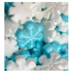 SPRINKLES COPOS DE NIEVE BLANCOS Y AZULES 3D BOTE