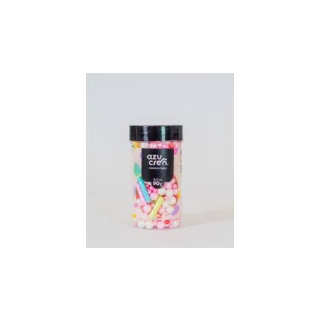 SPRINKLES MIX PASTEL METALICO AZUCAR AZUCREN 90 GR