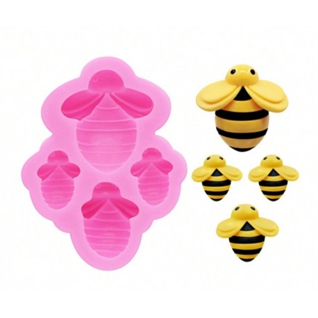 MOLDE SILICONA 4 ABEJAS