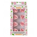 PACK 8 ROSAS ROSAS AZUCAR 3.5 CM DECORA