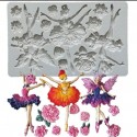 PLACA SILICONA BAILARINAS Y FLORES