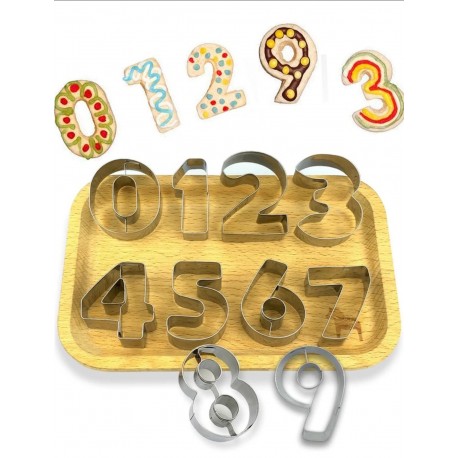 SET 9 CORTADORES NUMEROS METAL MEDIANOS