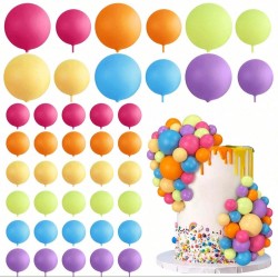 PACK 14 BOLAS O BURBUJAS TOPPER DECORACION MIX COLORES