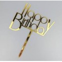 TOPPER HAPPY BIRTHDAY ARTDECO ORO ESPEJO