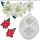 MOLDE SILICONA FLOR DE PASCUA NAVIDAD