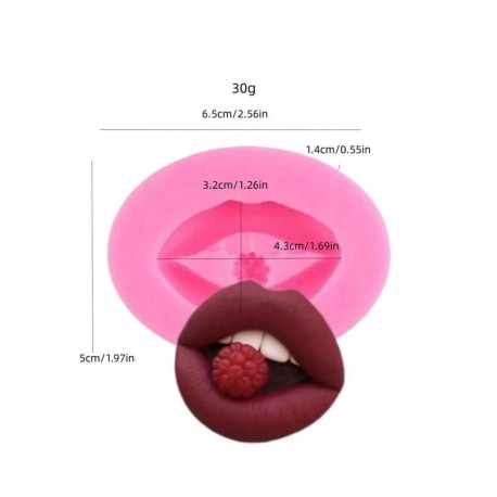 MOLDE SILICONA LABIOS CON FRAMBUESA