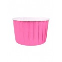 12 CAPSULAS BAKING CUP COLOR FUCSIA Y BLANCO