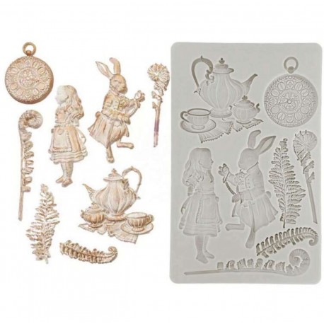 PLACA SILICONA ALICIA EN EL PAIS DE LAS MARAVILLAS VINTAGE