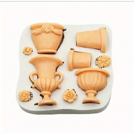 MOLDE SILICONA MACETAS Y JARRONES