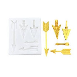 MOLDE SILICONA FLECHAS Y PUNTAS FLECHA