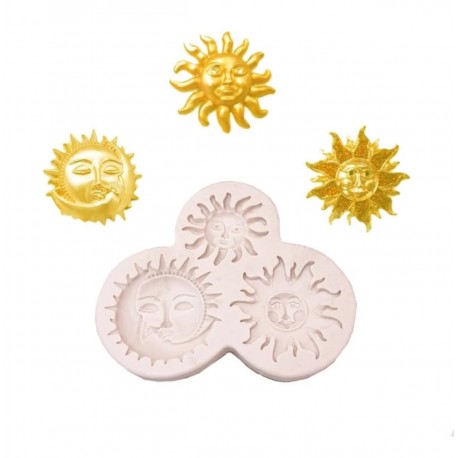 MOLDE SILICONA SOLES Y LUNA