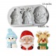 MOLDE SILICONA PERSONAJES NAVIDAD PAPA NOEL MUÑECO DE NIEVE Y RENO