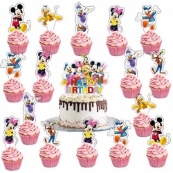 SET TOPPER DISNEY HAPPY BIRTHDAY TARTA Y CUPCAKES