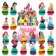 SET TOPPER PRINCESAS DISNEY HAPPY BIRTHDAY TARTA Y CUPCAKES