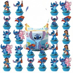 SET TOPPER STITCH DISNEY CUPCAKES