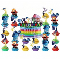 SET TOPPER DEL REVES INSIDE OUT DISNEY HAPPY BIRTHDAY TARTA Y CUPCAKES