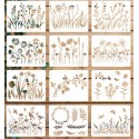 SET 12 STENCIL NATURALEZA Y FLORES