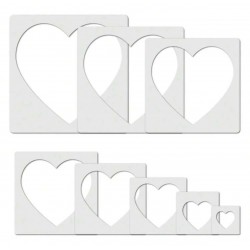 SET 8 STENCIL CORAZONES